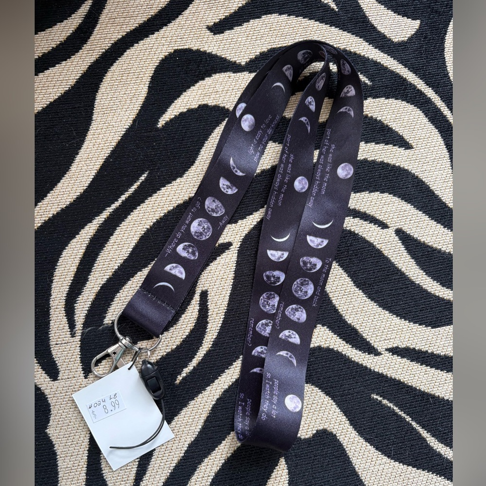 Moon phase lanyard